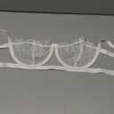 Dlsave Sexy Lingerie for Women Eyelash Lace Mesh Matching Bra M