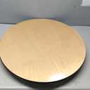 Flash Furniture Lars 24" Round Wood Cocktail Table with 30" and 42" Adjustable Columns, Adjustable Bar Height, for Events or Home Use (Natural)