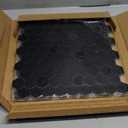 XUANINY 5-Metal Peel and Stick Backsplash Tiles, Aluminum Mosaic Sticker for Kitchen Wall Decor Hexagon Design Frosted 3D Wall Sticker(11.02"x11.5") (Black Brushed 5)