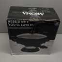 Aroma Housewares AEW-306 Electric Wok with Tempered Glass Lid Easy Clean Nonstick, Cooking Chopsticks, Tempura and Steaming Racks, Professional Model, Black