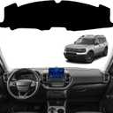 Dashboard Dash Board Cover Mat Pad Carpet Non-Slip Custom Compatible with Ford Bronco Sport 2021 2022 2023 Protector Sunshield (Black Trim)