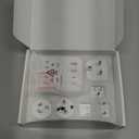 2000W Voltage Converter US to Europe for Hair Dryers, 7-in-1 220V to 110V Converter for European Travel with 3 AC/2 USBA/2 USBC Ports (PD20W), Universal Travel Adapter (White)