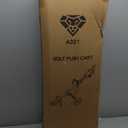 Alllion Golf Push Cart 3 Wheel, Golf Cart Foldable, Multiple Functions Golf Bag Cart for All Ages with Adjustable Handle - Lightweight & Easy Fold Design for Easy Transportation - 12lbs (Silver)