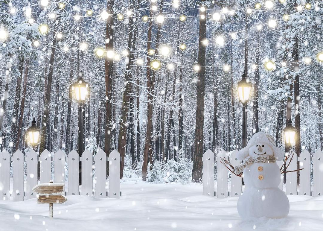 Winter Wonderland Backdrop Winter Photography Backdrop Snowy Forest Background cp-570(7x5ft)