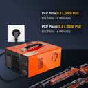 GOYOJO PCP Air Compressor, Max 4500 PSI / 300 Bar, Fast Fill for Airguns or Paintball Tank, Auto Shut-Off, Dual Power Car 12V DC or Home 120V AC, Built-in Cooling Fan, 300W Portable Pcp Pump