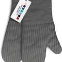 Silicone Oven Mitts - Gray Set of 2-12.5" - Heat Resistant to 536 F / 280 C Kitchen Gloves - Professional Grade Protection Hot Cooking Baking