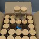 Glass Spice Jars with Bamboo Lids, 4 oz, Set of 24, Clear Jars with Labels, 4.38" Height for Kitchen Pantry Cabinet Storage