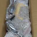 LANLONG Set of 2 Crystal Centerpieces for Tables Silver Metal Flower Vase Stand for Wedding Party Reception Home Decor