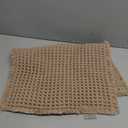 ZALL Tan Waffle Bath Mat,Super Absorbent Non Slip Bathroom Rug,Brown 18x30inch,Machine Washable Ultra Soft Floor Mats