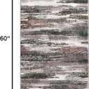 Lansny Modern Abstract Runner Rug 2x5, Dark Light Brown White Washable Kitchen Runner Entryway Rug Mat Non-Slip Soft Hallway Rug Runner Thin Print Faux Wool Carpet for Bedroom Laundry Room Indoor,  Dark Light Brown White, 2' x 5' (Runner)
