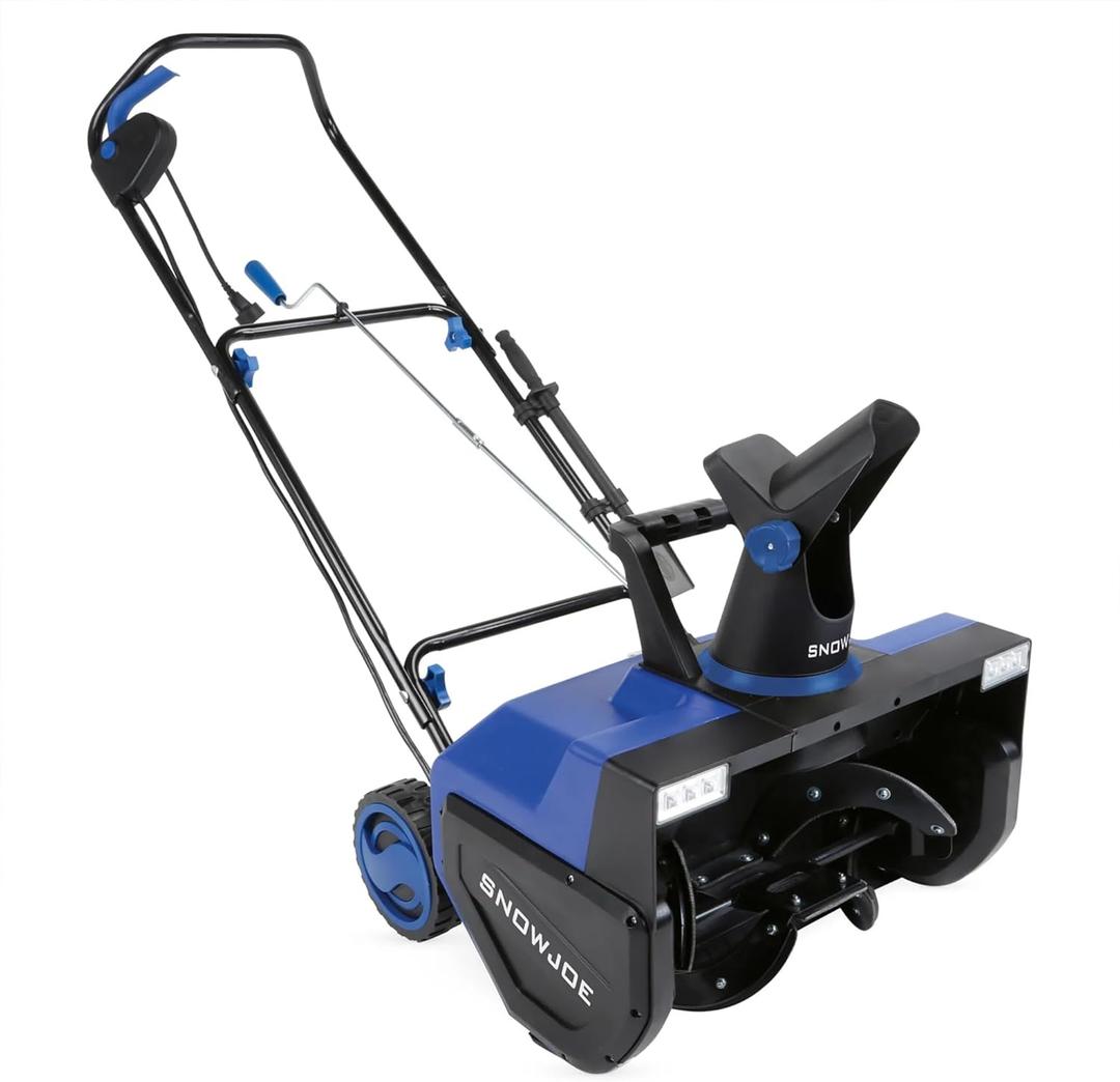 Snow Joe Corded Electric Snow Blower, 15-Amp Motor, 22" Clearing Path - Single-Stage Walk-Behind Thrower w/ 25' Throwing Distance & Dual LED Lights for Driveway, Sidewalk, and Walkway, SNJ-SJ627E