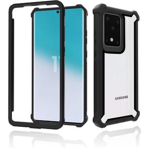 Asuwish Phone Case for Samsung Galaxy S20 Glaxay S 20 5G UW 6.2 inch Cover Shockproof Hard Drop Proof Full Body Protective Heavy Duty Hybrid Dual Layer Cell Accessories Gaxaly 20S G5 Women Men Black