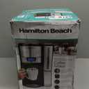 Hamilton Beach (47950) Coffee Maker with 12 Cup Capacity & Internal Storage Coffee Pot, Brewstation, Black/Stainless Steel (Black and Silver)