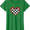 Racing Checkered Flag Heart Race Car T-Shirt