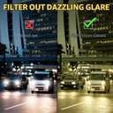 Myiaur Night Vision Driving Glasses for Women, Polarized Yellow Lens Nighttime Glasses for Glare Reduction