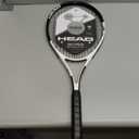 HEAD Geo Speed Adult Tennis Racket - Pre-Strung Light Balance 27.5 Inch Racquet (4 3/8 in Grip, Black/White)