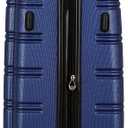 Rockland Melbourne Hardside Expandable Spinner Wheel Luggage, Checked Large 28", Blue