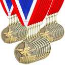 Quelay 30 Pcs 2'' Award Medals Bulk Gold Silver Bronze Medals with Neck Ribbons Metal Trophy Award Prize Gift for Kids Adults Competitions Party, Tournaments(Dance)