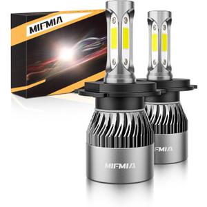 H4 LED Bulbs, 36000LM 900% Brighter, HB2 9003 Bulb 6000K Cool White Interior Lights, IP68 Waterproof Plug-N-Play with Cooling Fan, Pack of 2, License Plate Lights
