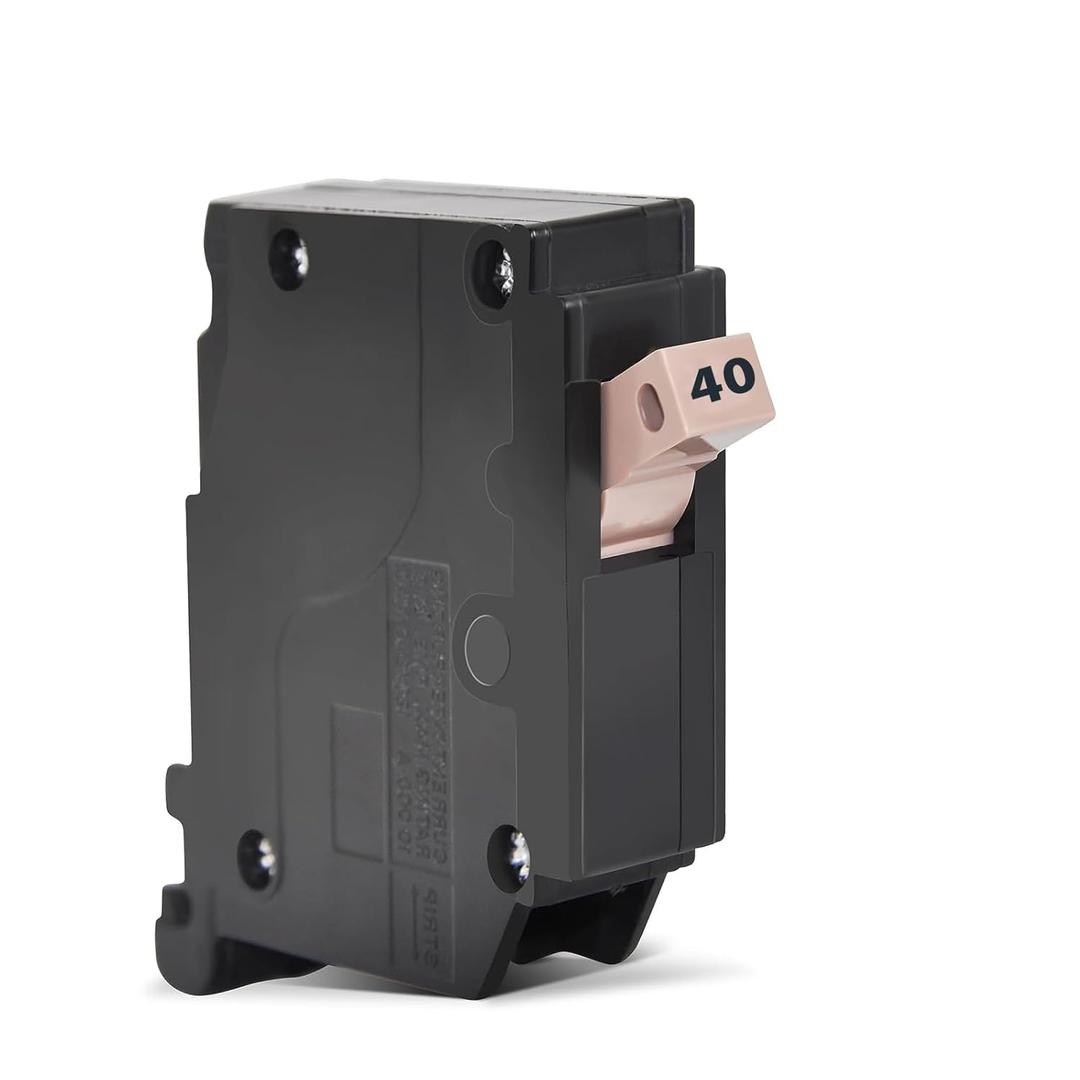 C140 1-Pole 40-Amp Circuit Breaker, Type C3/4-Inch Plug-On Molded Case Circuit Breaker, Thermal Magnetic Protection, 10 KAIC, 120/240V, Fit for Load Centers