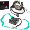 Stator & Regulator Rectifier w/Gasket Compatible with Yamaha Wolverine 350 2000-2001 Big Bear 350 4WD 1997-1999 Big Bear 350 2WD 1999
