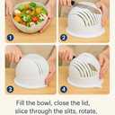 Salad Cutter Bowl and Chopper In One Fruit Vegetable Chopper, Chop Fresh Vegetables and Fruits in Seconds BPA Free Make Healthy Foods in a Minute