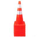 12 Pack 28inch Traffic Cones Plastic Road Cone PVC Safety Road Parking Cones Weighted Hazard Cones Construction Cones Orange Parking Barrier Safety Cones Field Marker Cones