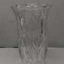 Amlong Crystal Large Size Clear Floral Vase 12 inches High (6 inch Top and 3 inch Bottom)