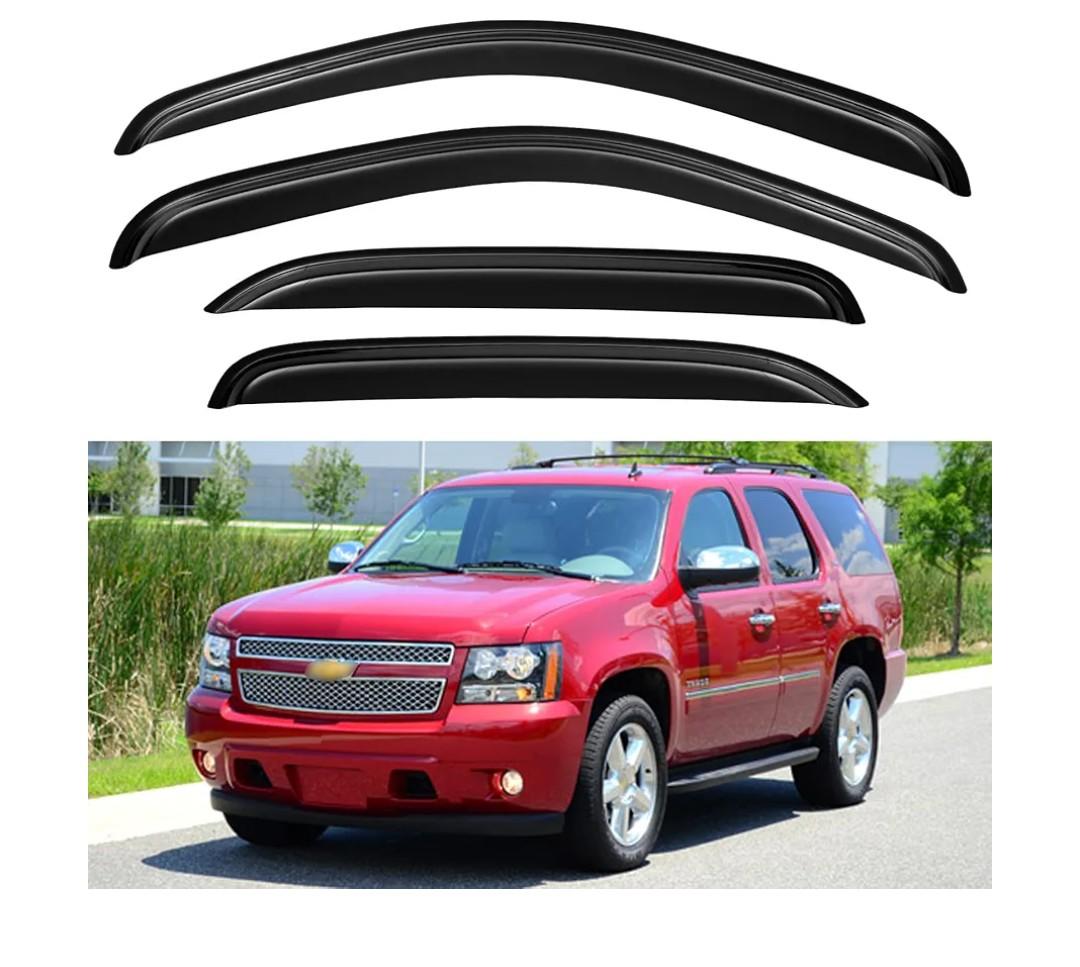 Window Visors Rain Guards for 2007-2014 Chevy Tahoe/GMC Yukon, Out-Channel Window Vent Wind Deflectors Visors Shades for 07-14 Tahoe/Yukon
