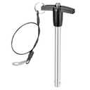 1Pc Stainless Steel T - Handle Lock Pins, 0.63""Pin Dia. 3.15""Usage Length Push-Button Quick Release Pin Safety Pin Handle Stop Pin with Lanyard Cable (Pin Dia(MM):16, Usage Length(MM):80)