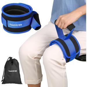 Leg Lifter Strap for Limited Mobility,Thigh Lifter Strap with Padded Grip and Loop for Knee Hip Surgery Recovery,Mobility Aids Tool for Disabled Get in and Out of Bed,Car,Wheelchair (1 pc, Blue)