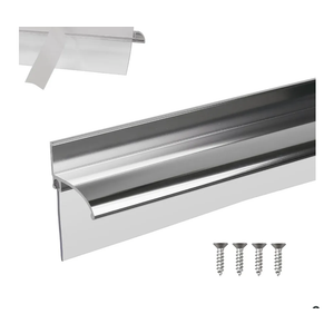 25" Shower Door Bottom Deflector for Chrome Framed Shower Door Drip Rail Replacement with Vinyl Sweep 25" Shower Door Bottom Deflector for Chrome Framed Shower Door Drip Rail Replacement with Vinyl Sweep