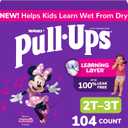 Pull-Ups Girls' Potty Training Pants, Size 2T-3T Training Underwear (16-34 lbs), 104 Count