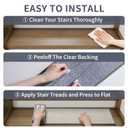 Stair Treads Non Slip Indoor 7PCS, Gray, 8" x 30" Stair Runner Rugs for Wooden Steps, Stair Carpet Treads for Kids Elders and Pets, Machine Washable Stair Mats