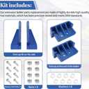 D1100 Series End Cap Kit for Wer-ner Ladder Extension Accessories, Model 25-3 Extension Ladders Parts Rubber End Caps Compatible with Wer-ner Ladder D1122-2, D1124-2, D1124-2AC94, D1128-2, D1132-2
