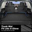KUST Trunk Cargo Mat for Toyota 4Runner 2010-2024 (7 Seater Only) TPE Rubber Cargo Liner All Weather Rear Cover 4Runner Accessories High Edge