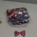 Reginary 50 Pieces Dog Bow Ties Pet Collar Bow Puppy Collar Attachment with Rubber Bands for Small Medium Cat Pet Grooming Charms Accessories Wedding Birthday Occasion(Plaid Style)