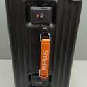 ROPLUS Aluminium Frame Carry on Luggage with Smooth Jelly Wheels, Hardside Zipperless Rolling Suitcase with TSA Lock (BlackOrange, 21-Inch)
