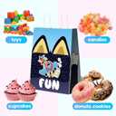 TimEmbrace Blue Puppy Goodie Bags, 16 Count Small Party Favor Bags and Gift Bags for Kids Birthday, Holiday Events and Treats, Eco-Friendly Reusable Paper, 8.27 x 5.9 x 3.2 Inches