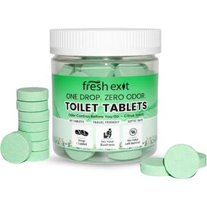 Toilet Deodorizer Tablets  Drop One In and Go  60 Count Citrus Scent  Odor Elimination for Bathroom  Replaces Toilet Spray  Long Lasting  Fresh Bowl Freshener