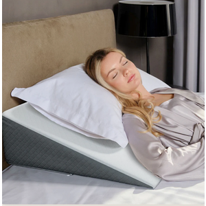 Kolbs Bed Wedge Stylish Jacquard Pillow 29X34X8, White And Grey