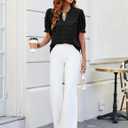 Blooming Jelly Women's Puff Sleeve Casual Tops Fashion Polka Dot Blouses Dressy Ladies Summer Tops
