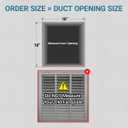 18 x 18 Inch (Duct Opening) Return Air Filter Grille for 1 Inch Filters, HVAC Vent Cover for Wall & Ceiling, Powder-Coated Steel with Removable Door
