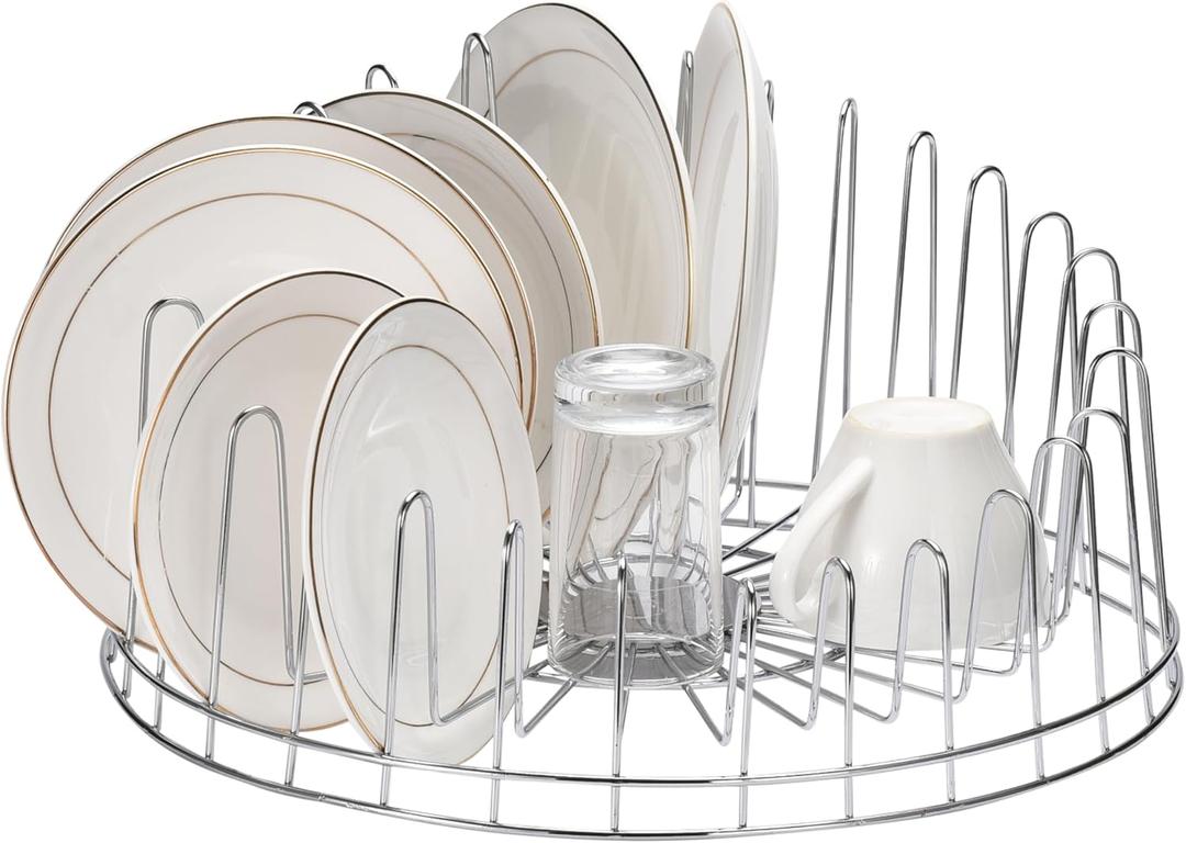 Vdomus Stainless Steel Drying Rack - Compact Sink Drainer with Utensil and Plate Holder - Elevated Wire Dish Dryer Tray for Kitchen
