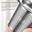 2Pack Tea Infuser Strainers, 316 Stainless Steel Loose Leaf Tea Strainer Stepper with Double Handles, Extra Fine Mesh Ball Infusers, Diffuser Holder Filter for Mugs