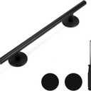 Professional Fingerboard Set - Aluminum Alloy Skateboard Obstacle with Non-Slip Base, Rod, and Deck DIY Mini Skatepark Accessory for Fingerboard Players,9.84" Long (Round-Rod-Black)