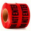 Danger Do Not Enter Tape 2 Pack 3 inch X 1000 feet Sharp Red with a Bold Black Print for High Visibility Tear Resistant Design