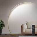Dimmable LED Floor Lamp with 3 Color Temperatures, Ultra Bright 2000LM Gold Arc Floor Lamp, Modern Standing Tall Lamp with Remote Control Reading Floor for Bedroom Use Lamp for Office Classroom