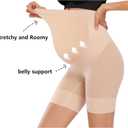 Peauty Seamless Maternity Shapewear Shorts for Under Dresses Plus Size Summer Maternity Clothes Dress Pregnancy Underwear Panties Gender Reveal Dresses Baby Shower Dress Photoshoot (Nude, XL)