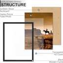 A PLUS MAX 18x26 Picture Frame, Black Engineered Wood Frame for 18 x 26 Inch Picture Poster Photo, Light Weight 18 by 26 Frame with Wood-grain for Wall - 1 Pack/Black/18 x26